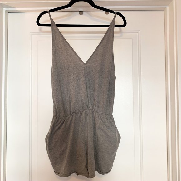 PINK Victoria's Secret Pants - VS PINK Heather Gray Cotton Romper